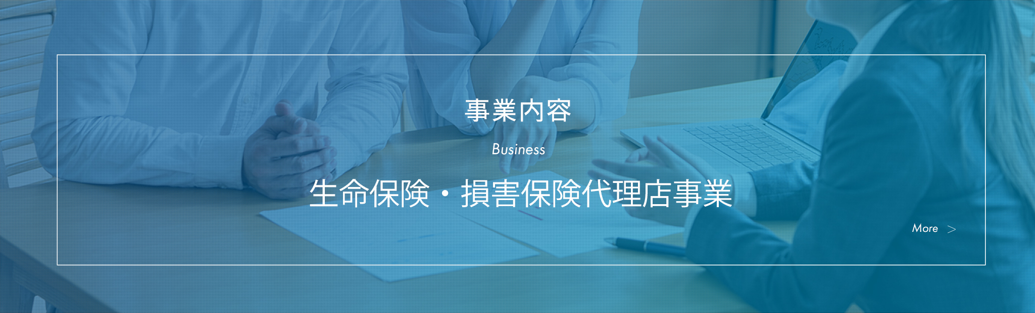 事業内容 生命保険・損害保険代理店事業